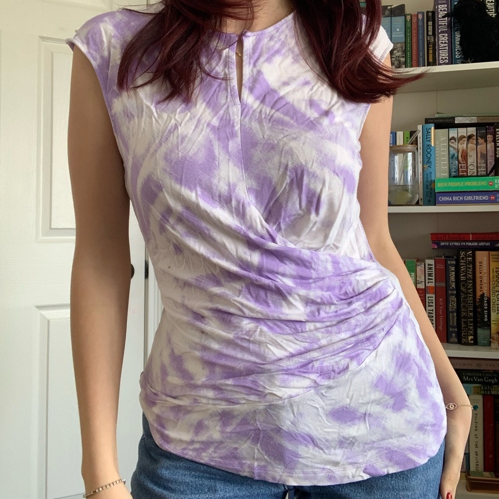 Calvin Klein purple tie-dye top